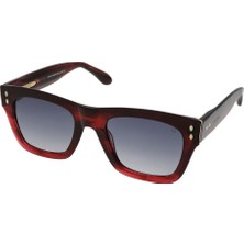 Quantum Kırmızı Kadın Güneş Gözlüğü | 51 mm Asetat Çerçeve, Füme Polarize Cam