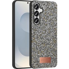 Mey İthalat Mey Ithalat®  Samsung Galaxy S25 Plus Bright Simli Kapak - Gümüş