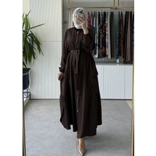 Misswhence 39508 Cepli Fermuarlı Kap Kahve