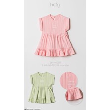 Hafy Baby "hello World" Fırfırlı Kız Bebek Yazlık Elbise