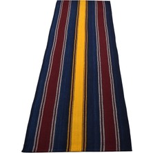 Zehra Abla Halı El Dokuma Nadir Otantik Çizgili Van Hakkari Aşiret Yolluk Yün Kilim 7179