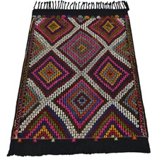 Zehra Abla Halı El Dokuması Geometrik Model Karapınar Yörük Cecim Yün Kilim 7166