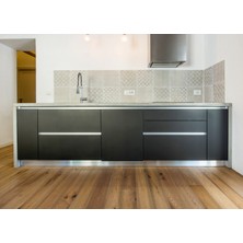 Decohandy 30X30 cm Kendinden Yapışkanlı  Pvc Karo Mutfak Arası 4 Lü Karışık Model  0,36M2