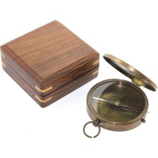 Ahşap Kutulu Pirinç Pusula Model 8