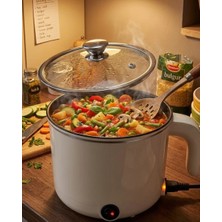 Wovna Mini Elektrikli Yemek Pişirici 1 Litre Buharlı Pişirme Tepsili Mutfak Tenceresi