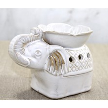 Beyaz Seramik Filli Buhurdanlık