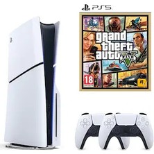 Sony Playstation 5 Slim 1 Tb Standart Edition Konsol + 2 Kol + Ps5 Gta 5 (Ithalatçı Garantili)