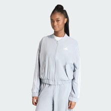 Adidas Sportswear KC5232 Essentials 3-Stripes Lifestyle Dokuma Bomber Ceket