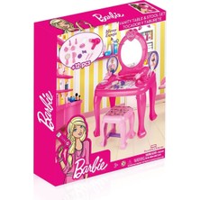 1609 Barbie Ayaklı Makyaj Masası ve Sandalye Seti - Dolu