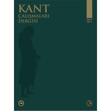 Kant Çalışmaları Dergisi Sayı 4
