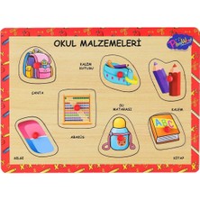 ONY-196-197 Ahşap Tutmalı Okul Malzemeleri -Onyıl Oyuncak