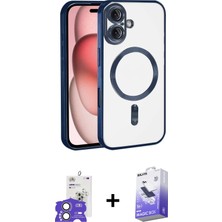 iPhone 17 Nova Işık Özel Seri - Siyah Bilvis 5in1 5d Magic Hayalet Cam Ekran Koruyucu + Açık Yeşil Bilvis Titan Kamera Lens