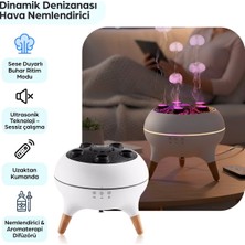 Özfırat Pvc Yapı Jellyfish Ultrasonik Hava Nemlendirici – Deniz Anası Tasarımlı, Kumandalı, LED Işıklı ve Sese Duyarlı Ritim Modlu Buhar Makinesi