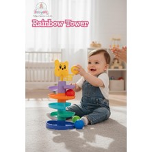BURADABULDUN Gökkuşağı Kule - 5 Katlı Ayıcıklı Basketbol Potası (+10 Ay)