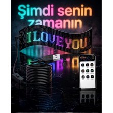 Hobilinka 60 cm LED Matrix Panel 16X96 Piksel Bluetooth Kontrollü Rgb Kayan Yazı Ekranı