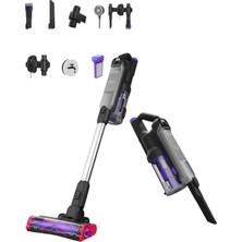 Black+Decker Kablosuz Şarjlı Dikey Süpürge 21.6V Güçlü Emiş Performansı LED Aydınlatmalı Yer Başlığı Otomatik Zemin Algılama Teknolojisi