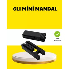 Bilfold Tekrar Kullanılabilir Poşet Mandalı Siyah 6’lı Set