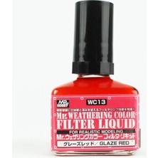 Mr. Hobby Mr.hobby Wc-13, 40 Ml. Filter Liquid Glaze Red Eskitme Maket Boyası