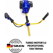 Silen Dafu Model Turbo Motorlu Benzinli Yan Tırpan + Toprak Çapalama + Dal Budama + Çit Kesme Aparatlı Set 6,8 Hp