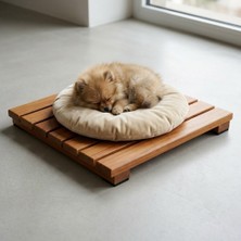 Kuçuletto - Köpek Yatağı Bazası – Masif Teak - Yerden Yüksek Hijyenik Palet