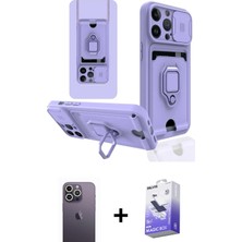 iPhone 13 Pro Max Vadi Form Prime - Siyah Bilvis 5in1 5d Magic Hayalet Cam Ekran Koruyucu + Beyaz Neon Fosforlu Kamera Lens