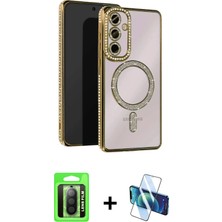 Cepte Toptan Galaxy A17 5g Zirve Doku Prime - Siyah 3D Antistatik Seramik Nano Ekran Koruyucu + Siyah Raze Metal Kamera Lens