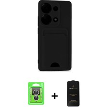Redmi Note 13 Pro 4g Vadi Çizgi Prime - Siyah 6d Antistatik Mat Seramik Hayalet Nano Ekran Koruyucu + Gümüş Raze Metal Kamera Lens