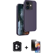 Cepte Toptan iPhone 11 Kıvılcım Çizgi Serisi - Siyah 3D Antistatik Mat Seramik Nano Ekran Koruyucu + Yeşil Pvd Metal Kamera Lens