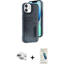 Cepte Toptan iPhone 11 Yörünge Işık Serisi - Şeffaf Pasifik Cam Ekran Koruyucu + Yeşil Pers Alüminyum Kamera Lens