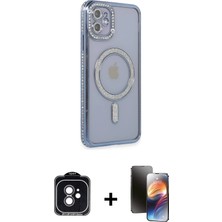 Cepte Toptan iPhone 11 Zirve Doku Prime - Siyah 3D Antistatik Mat Seramik Nano Ekran Koruyucu + Siyah Pvd Metal Kamera Lens