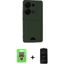 Cepte Toptan Redmi Note 13 Pro 4g Vadi Çizgi Prime - Siyah 6d Antistatik Mat Seramik Hayalet Nano Ekran Koruyucu + Gümüş Raze Metal Kamera Lens
