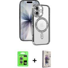 Cepte Toptan iPhone 17 Zirve Doku Prime - Siyah Bilvis 3D Cam Ekran Koruyucu + Açık Mor Raze Metal Kamera Lens