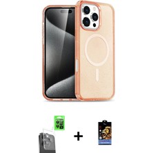 Cepte Toptan iPhone 16 Pro Max Nova Asil Prime - Siyah Buffer Hayalet Cam Ekran Koruyucu + Siyah Raze Metal Kamera Lens