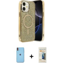 Cepte Toptan iPhone 11 Eksen Çizgi - Siyah 6d Mat Seramik Hayalet Nano Ekran Koruyucu + Turuncu Neon Fosforlu Kamera Lens