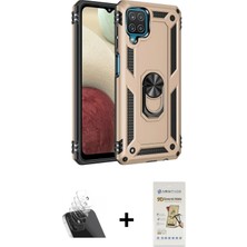 Cepte Toptan Galaxy A22 Ahenk Klasik Koleksiyonu - Siyah Mat Seramik Nano Ekran Koruyucu + Şeffaf Kamera Lens Koruma Cam