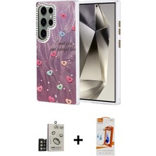 Galaxy S24 Ultra Zirve Modern Prime - Siyah Autokit 5in1 Fiber Polymer Nano Ekran Koruyucu + Gold Bilvis Titan Kamera Lens