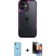 Cepte Toptan iPhone 11 Akış Çizgi Koleksiyonu - Siyah 3D Antistatik Mat Seramik Nano Ekran Koruyucu + Yeşil Neon Fosforlu Kamera Lens