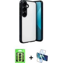 Cepte Toptan Galaxy A24 4g Vadi Minimal - Siyah 3D Antistatik Seramik Nano Ekran Koruyucu + Siyah Raze Metal Kamera Lens