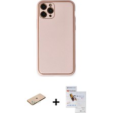 Cepte Toptan iPhone 11 Pro Max Yadigar Klasik - Siyah Seramik Nano Ekran Koruyucu + Yeşil Renkli Kamera Lens Koruma Cam