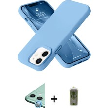 Cepte Toptan iPhone 12 Ahenk Serisi - Siyah Joko Magic 5d Hayalet Cam + Mavi Raze Metal Kamera Lens