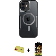 Cepte Toptan iPhone 11 Yadigar Klasik Özel Seri - Siyah Buffer Cam Ekran Koruyucu + Kırmızı Rainbow Kamera Lens Koruma Cam