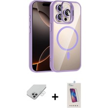 iPhone 14 Pro Max Yadigar Asil Koleksiyonu - Siyah Joko 5d Cam + Gümüş Band Metal Kamera Lens