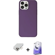 Cepte Toptan iPhone 14 Pro Max Kutup Doku Koleksiyonu - Siyah Bilvis 5in1 5d Magic Hayalet Cam Ekran Koruyucu + Gold Band Metal Kamera Lens