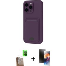 Cepte Toptan iPhone 16 Pro Vadi Çizgi Prime - Siyah 3D Antistatik Mat Seramik Nano Ekran Koruyucu + Çöl Titanyum Raze Metal Kamera Lens