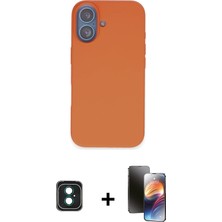 iPhone 16 Kıvılcım Çizgi Serisi - Siyah 3D Antistatik Mat Seramik Nano Ekran Koruyucu + Yeşil Pvd Metal Kamera Lens