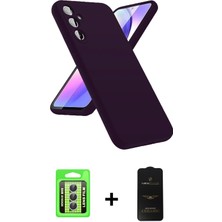 Cepte Toptan Galaxy A24 4g Kozmos Yansıma Özel Seri - Siyah 6d Antistatik Mat Seramik Hayalet Nano Ekran Koruyucu + Gümüş Raze Metal Kamera Lens