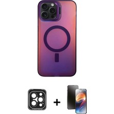 Cepte Toptan iPhone 15 Pro Max Doruk Klasik Prime - Siyah 3D Antistatik Mat Seramik Nano Ekran Koruyucu + Siyah Pvd Metal Kamera Lens