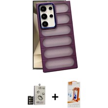 Galaxy S24 Ultra Yadigar Doku Özel Seri - Siyah Autokit 5in1 Fiber Polymer Nano Ekran Koruyucu + Gold Bilvis Titan Kamera Lens