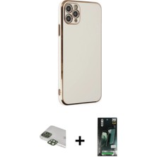 Cepte Toptan iPhone 11 Pro Max Yankı Serisi - Siyah 360 Mat Full Body Arka Koruyucu + Yeşil Pers Alüminyum Kamera Lens
