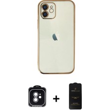 Cepte Toptan iPhone 11 Vadi Minimal - Siyah 6d Antistatik Mat Seramik Hayalet Nano Ekran Koruyucu + Yeşil Pvd Metal Kamera Lens